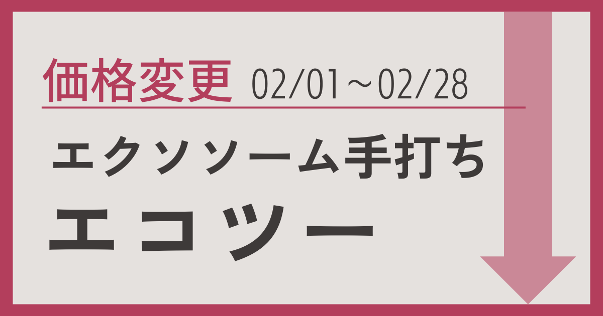 エコツー、エクソソーム手打ちの期間限定料金変更のお知らせ