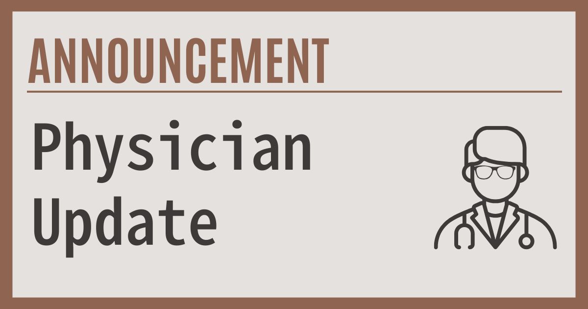 Notice of Doctor’s Departure